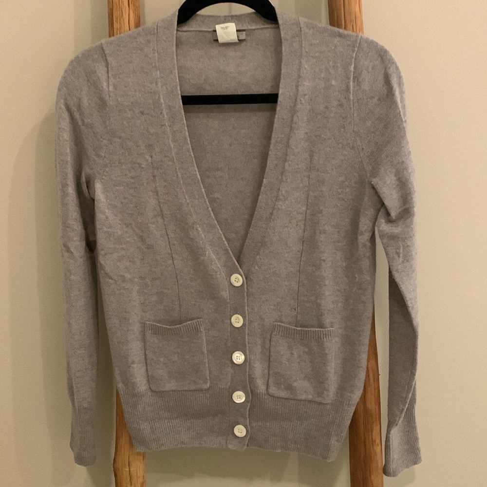 J Crew Small Gray cashmere cardigan